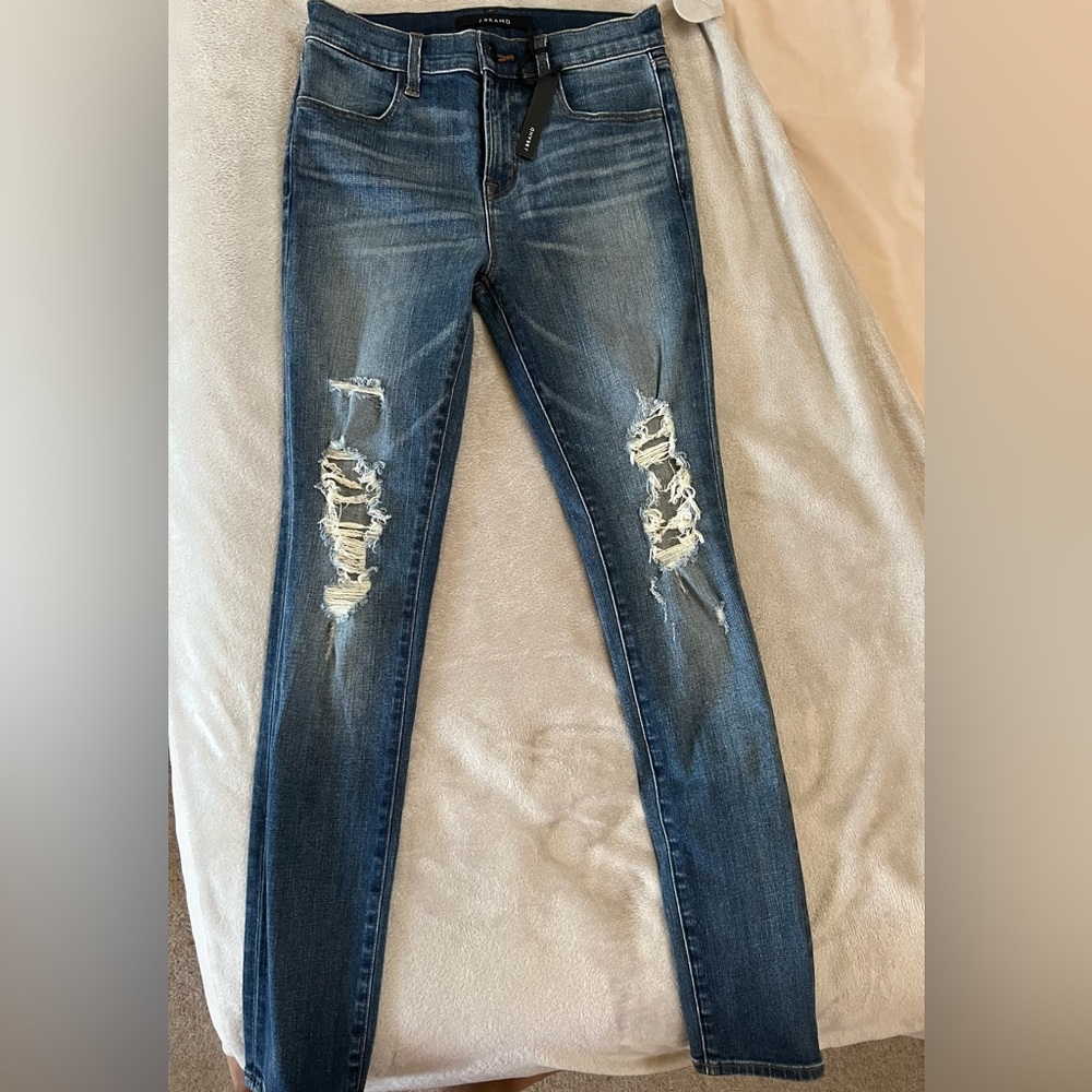 New J brand distressed skinny jeans